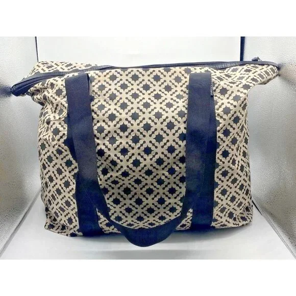 Day Birger et Mikkelson Gweneth Bag Tote Black Beige Travel Weekend Zipper - Picture 3 of 16